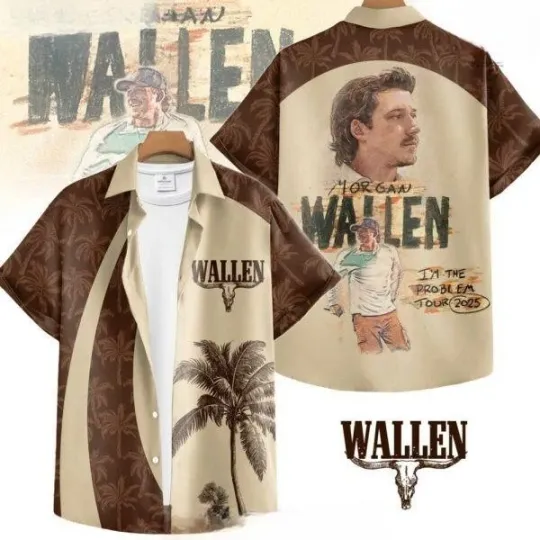 Discover Wallen Western I’m The Problem Tour 2025 Hawaiian Shirt