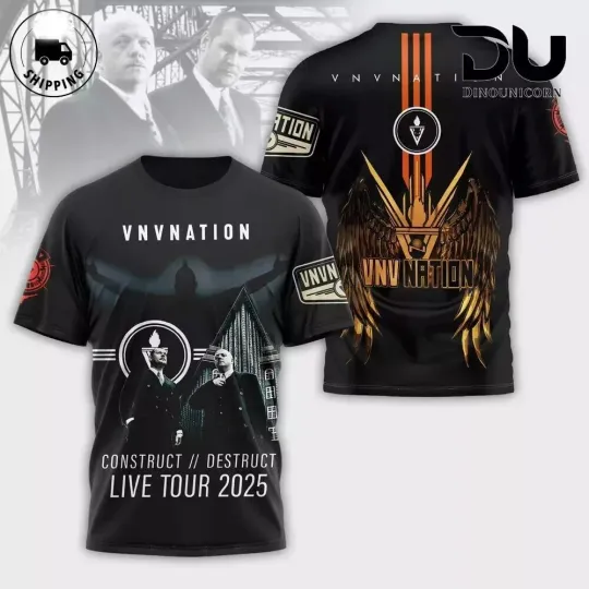 Discover VNV Nation Live Tour 2025 3D T-Shirt