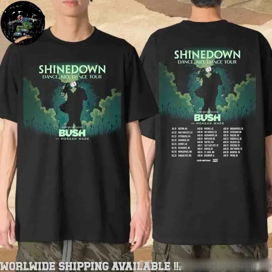 Discover shine down Dance Kid Dance US Tour Dates 2025 Merchandise Unisex T-Shirt