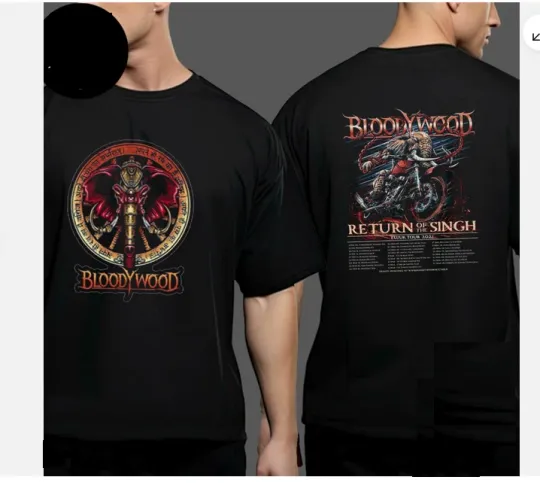 Discover Bloodywood Return Of The Singh Eu Uk Tour 2025 Two Sides T-Shirt