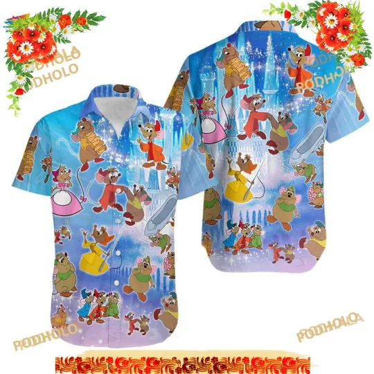 Discover Gus-gus Funny Hawaiian Shirt, Disneyyy Cinde Funny Aloha Shirt
