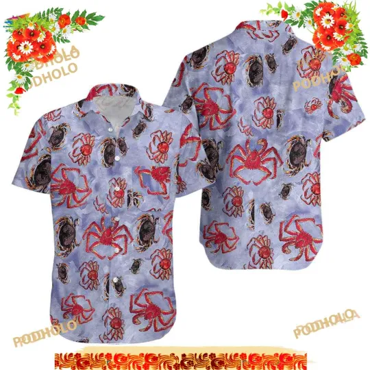 Discover Alaska Crab Funny Hawaiian Shirt Beach Vacation Shirt