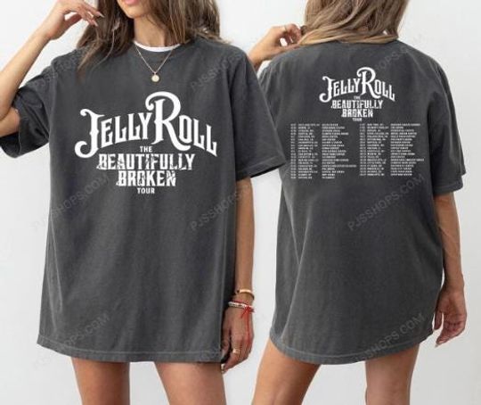 Discover Jelly Roll The Beautifully Broken Tour 2025 Tee, Jelly Roll 2025 Concert Shirt