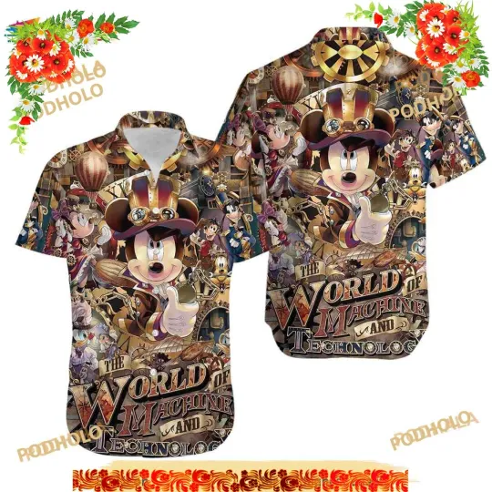 Discover Mickeyy The World Of Machinery And Technology Hawaiian Shirt