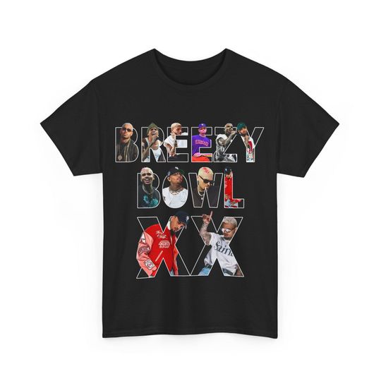 Discover Breezy Bowl XX T Shirt, Chris Brown Album T Shirt Tour, Chris Brown Fan Gift, Chris Brown Merch T Shirt Black