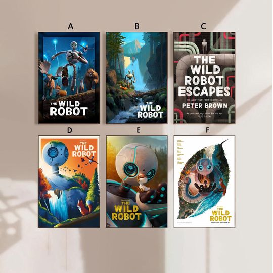 Discover The Wild Robot Movie Poster Canvas Poster bedroom art
