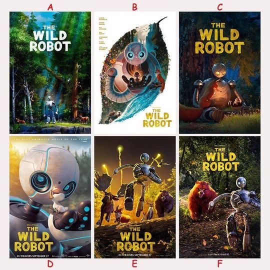Discover The Wild Robot Animation Movie Poster Poster