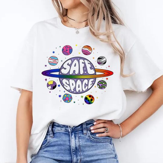 Discover Safe Space Shirt, LGBTQ Shirt, Pride Month Shirt, Rainbow Gay Pride T-shirt