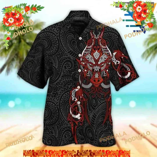 Discover Viking Victory Life Style Cool Pattern Hawaiian Shirt, Hawaiian Outfit For Men