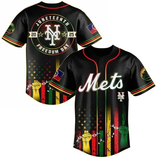Discover Ne w York M ets X Juneteenth Day 2025 Baseball Jersey