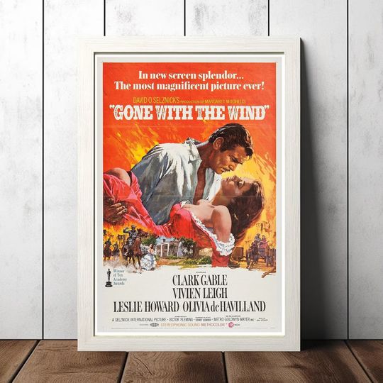 Discover Gone with the Wind (1939) Movie Film Poster, Movie Fan Gift