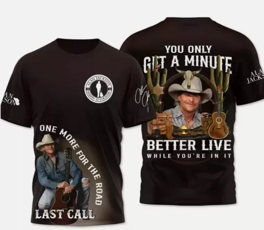 Discover Alan Jackson One More For The Road Last Call Fan 3D T-Shirt