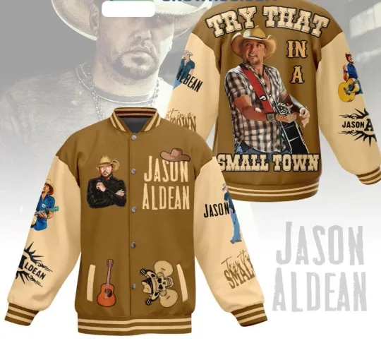 Discover Jason Aldean Try That In A Small Town Love Fan Baseball Jacket