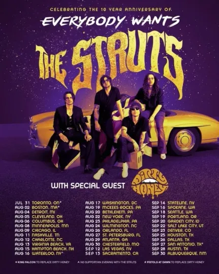 Discover Poster The Struts North America Tour 2025 Poster