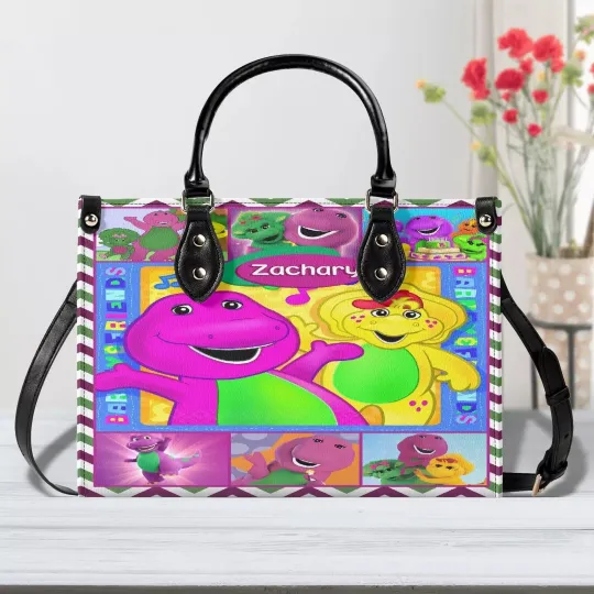 Discover Barney & Friends Leather Handbag, Women's Leather Bag Gift