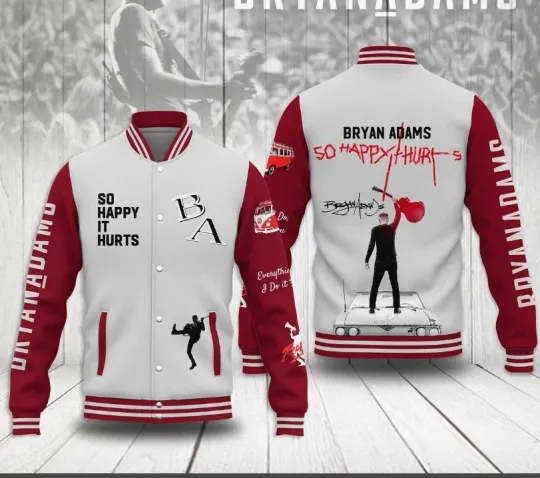 Discover So Happy Hurts Bryan Adams Fan Baseball Jacket