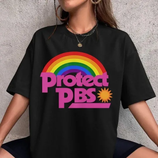 Discover Protect PBS Save Public Broadcasting Shirt  , Anti Trump Shirt, Vintage Retro