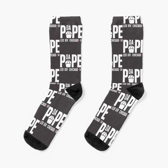 Discover POPE LEO XIV  DA POPE Chicago  Socks