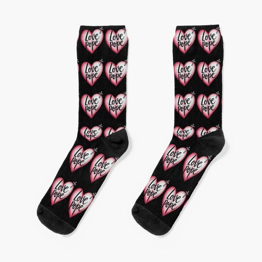 Discover POPE LEO XIV Love Pope Socks