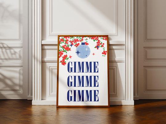 Discover Gimme Gimme Print - Living Room Poster - Trendy Movie Art - Cute Apartment Decor Aesthetic