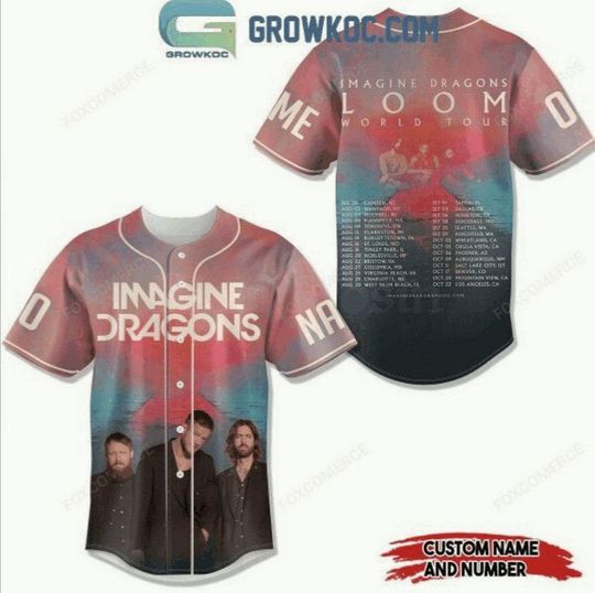 Discover Loom World Tour Baseball Jersey, Custom Imagine Dragons Gift Shirt