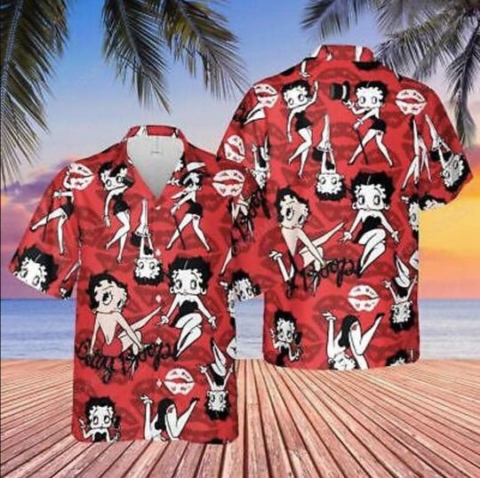 Discover Betty Boop Classic Cartoon Aloha Hawaiian Shirt - Unisex Fit