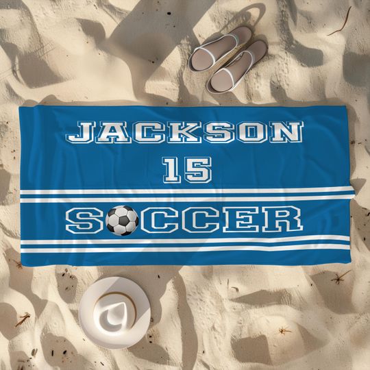 Discover Athletic Beach Towel – Custom Sport Player Gift for Volleyball, Football, Basketball