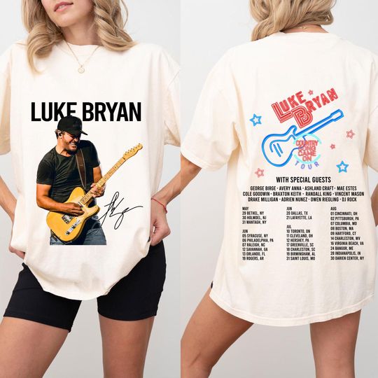 Discover Comfort Colors Luke Bryan Graphic Shirt, 2025 Luke Bryan Country Song Came On Tour