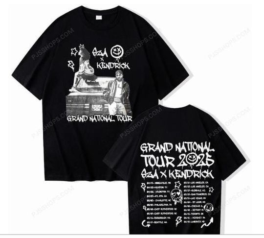 Discover Kendrick Lamar & SZA 2025 Tour T-shirt Man Women Harajuku