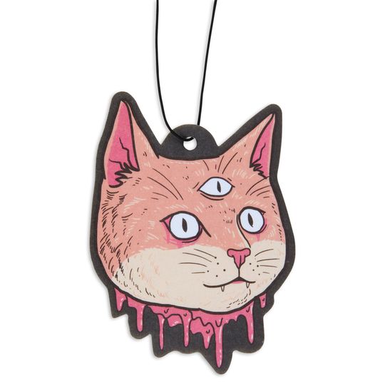 Discover Three Eyed Cat Car Air Freshener, Zombie Cat, Cute Car Decoration