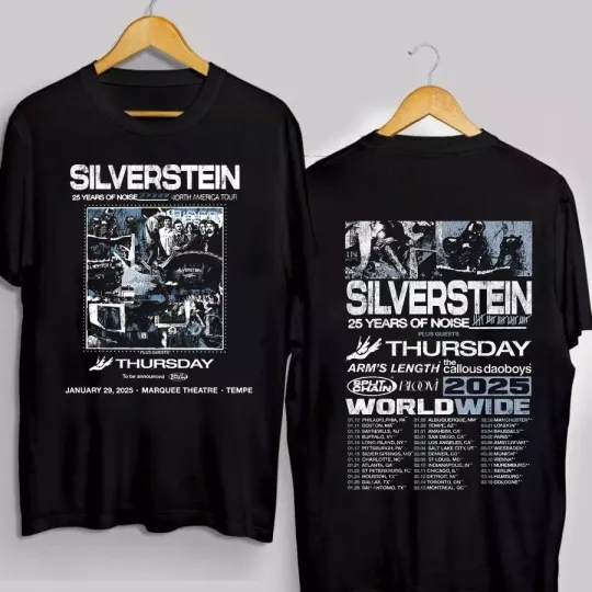 Discover Silverstein Band World Tour 2025 Collection Gift T-shirt