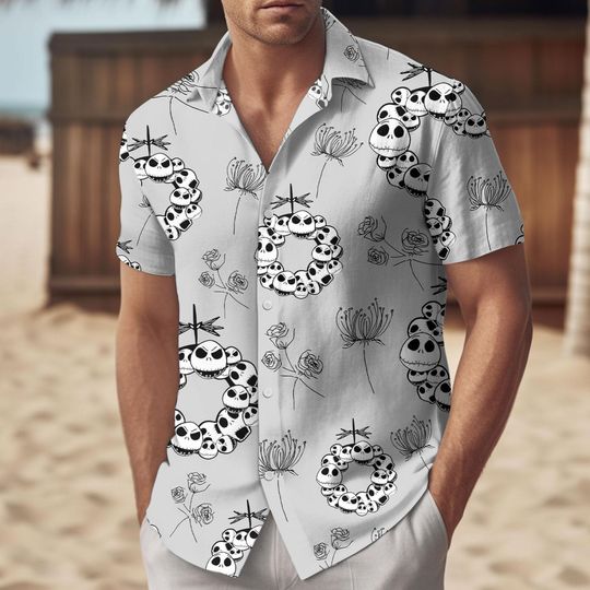 Discover Jackk Skellingtonn Skull Hawaiian Shirt, Halloween Beach Shirt