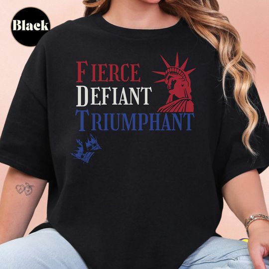 Discover Fierce Defiant Triumphant Subtle FDT shirt, Fuck Trump, No Kings in America Protest shirt, 8647 Anti Fascism 4th July Liberal Resistance