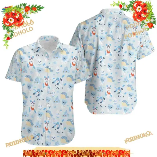 Discover Glaceon Cubchoo Hawaiian Shirt