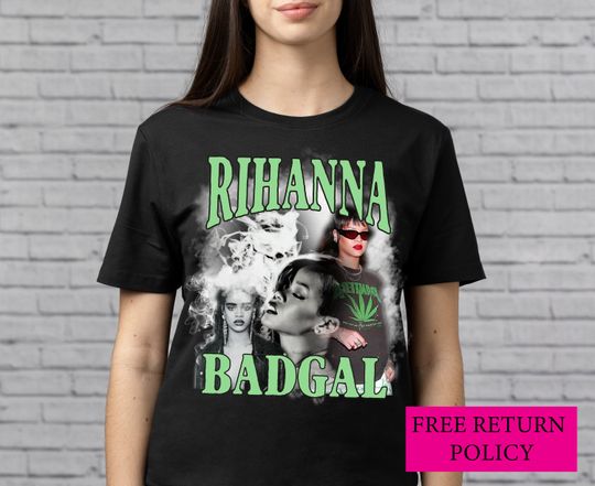 Discover Rihanna - Badgal T-shirt, Rihanna Vintage Hip Hop Rap Tour shirt