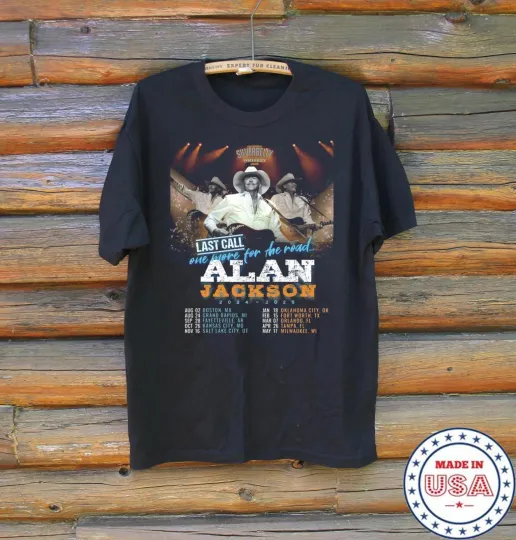 Discover Alan Jackson Last Call One More for the Road Tour 2025 T Shirt