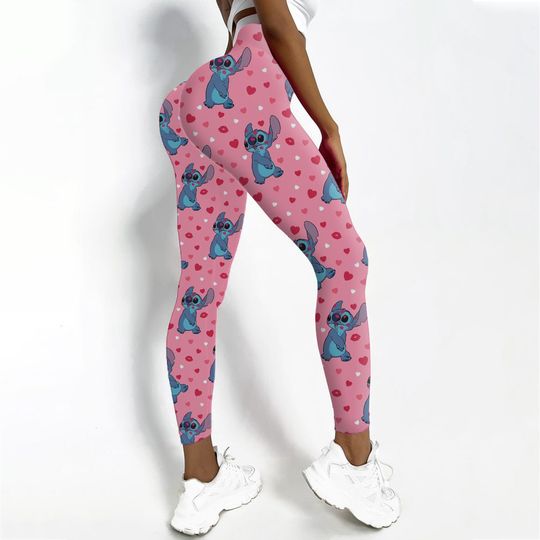 Discover Christmas Stitchh printed fitness leggings