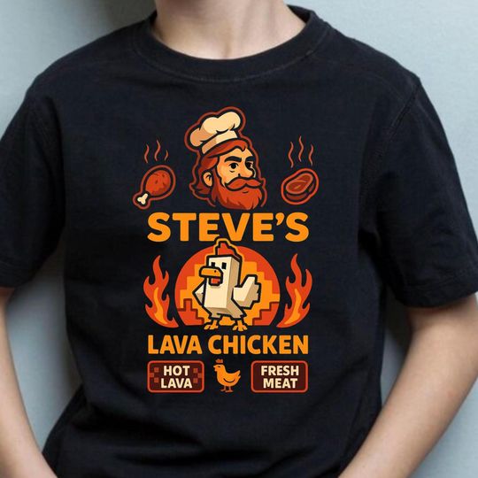 Discover Steve's Lava Chicken Shirt, Lava Chicken Shirt, Minecraft Movie shirt