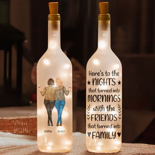 Discover Friends That Turned Into Family - Personalized Bottle Lamp