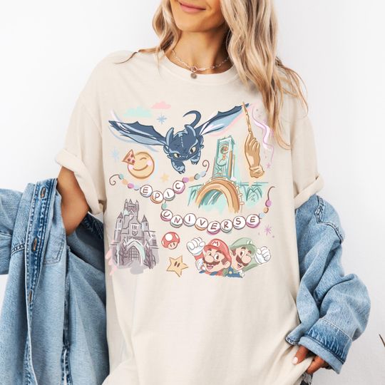 Discover Shirt Orlando Park Epic Universe Shirt Coquette Bow Mario