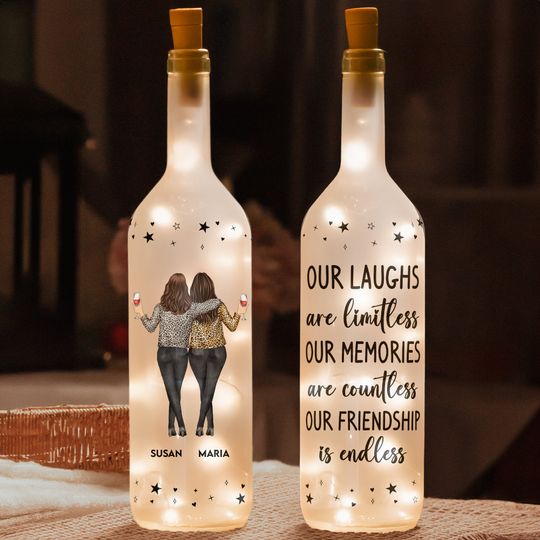 Discover Our Laughs Are Limitless - Personalized Bottle Lamp