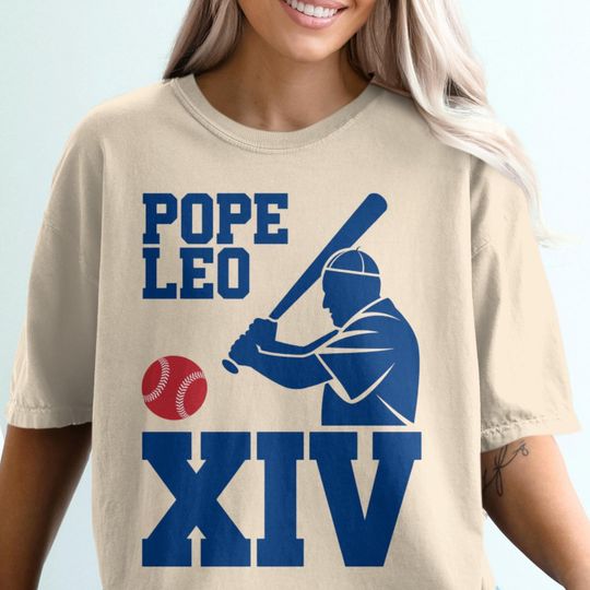 Discover Pope Leo XIV Baseball T Shirt, Funny Baseball Tee, Baseball Player Shirt