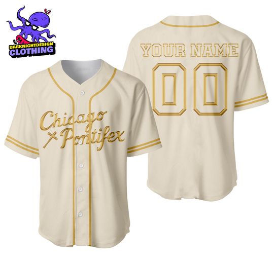 Discover Chicago Pontifex Personalized Baseball Jersey, Pope Leo XIV Shirt