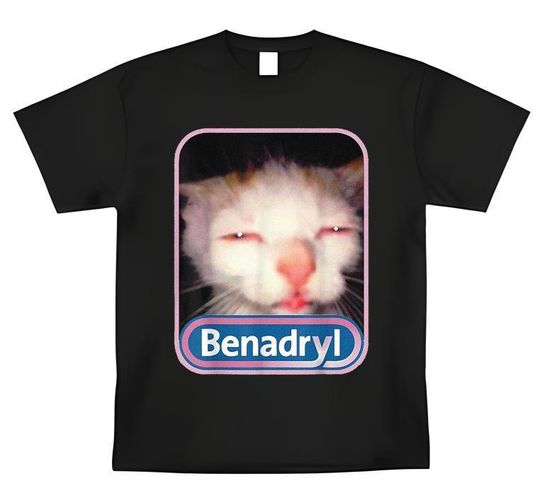 Discover Benadryl Meme Cat Graphic Shirt, Funny Cat Benny Cute Shirt, Vintage Style Genz Dank Tee