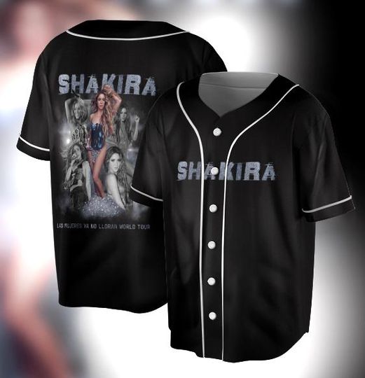 Discover Las Mujeres Ya No Lloran Shakira 2025 Tour Baseball Jersey, Shakira 2025 Concert Jersey