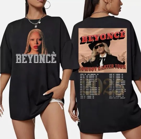 Discover Beyonce Cowboy Carter Tour 2025 Unisex T Shirt, Act ii Renaissance Shirt