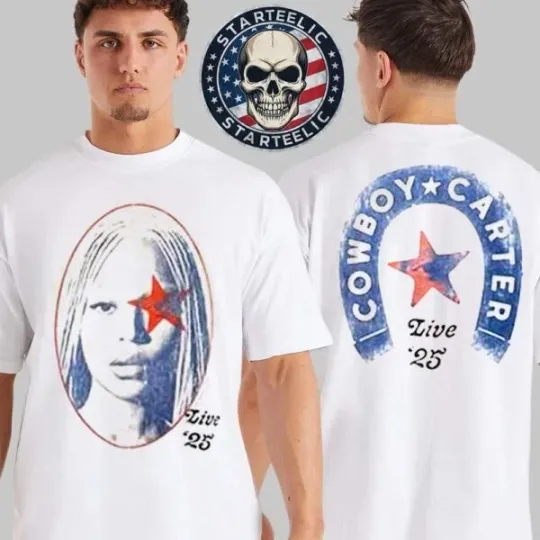 Discover Beyonce Cowboy Carter Tour Merch Tee Los Angeles Live 25 Two Sides Unisex Shirt