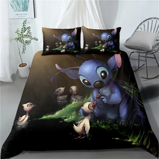 Discover Lilo Stitchh Quilt Duvet Cover Set Single Double King Super King  Bed Set