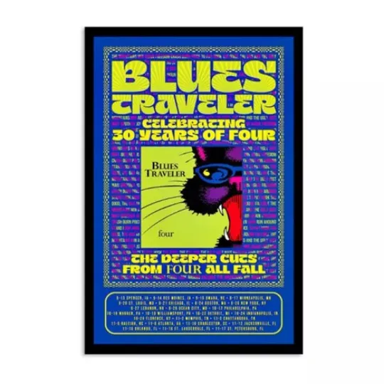 Discover Blues Traveler Four Tour 2024 Concert Poster