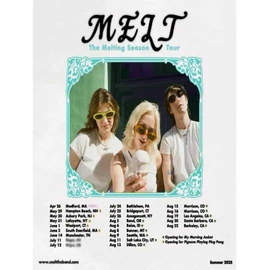 Discover Poster Melt Band The Melting Season 2025 Tour Poster, gift for fans